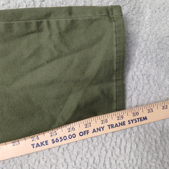 Lee Women's 4M Olive Green Straight Leg Pants Mid Rise Relaxed Fit - Picture 6 of 8